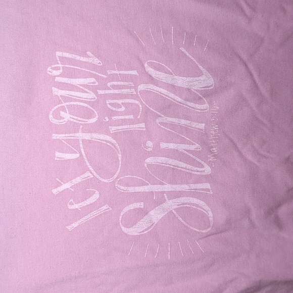 Let Your Light Shine Graphic Raglan T-shirt with Floral Ruffle Sleeves Size 7-8 - Picture 2 of 5